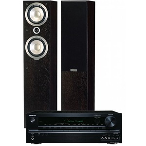 Комплект колонок Onkyo TX NR535 + Tannoy V4 Dark Walnut