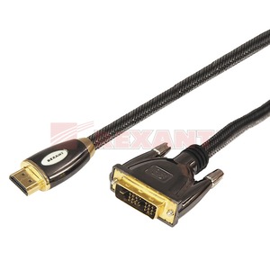 Кабель HDMI Rexant 17-6605 HDMI - DVI-D Gold (1 штука) 3.0m