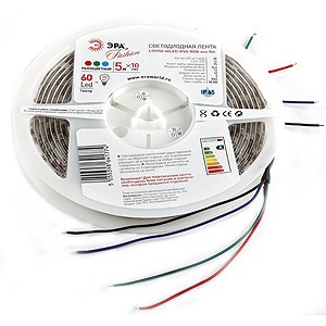 Светодиодная лента ЭРА LS5050-60LED-IP65-RGB-eco-5m