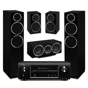 Комплект колонок Denon AVR X1000 + Wharfedale Diamond 230 5.0 set Black