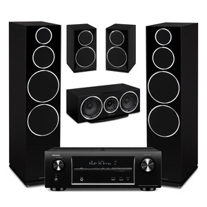 Комплект колонок Denon AVR X1000 + Wharfedale Diamond 240 5.0 set Black