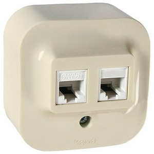 Розетка RJ 45 и телефон Legrand 782251 Quteo