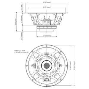 Высокомощная среднебасовая динамическая головка Eighteen Sound 10NMB420/8