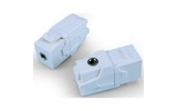 Вставка формата Keystone Jack с проходным адаптером TRS 3.5 мм Hyperline KJ1-TRS-D3.5-WH