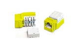 Вставка Keystone Jack RJ-45 Hyperline KJE-8P8C-C6-90-YL