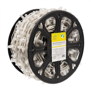 Гирлянда «LED Клип-лайт» Neon-Night 325-156 12 V, прозрачный ПВХ, 150 мм, цвет диодов теплый белый (100 метров)