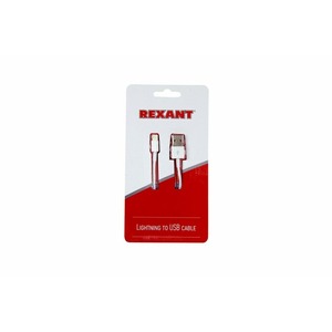 Кабель USB Rexant 18-0001 2,4А, ПВХ, белый 1.0m