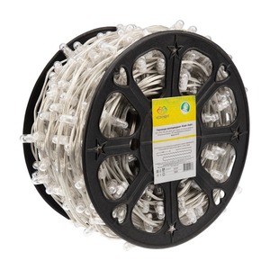 Гирлянда «LED Клип-лайт» Neon-Night 325-165 12 V, прозрачный ПВХ, 150 мм, цвет диодов Белый Flashing (Белый) (100 метров)