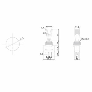 Выключатель специальный Rexant 06-0335-B Тумблер 12V 20А (3c) ON-OFF однополюсный с красной подсветкой, 10шт