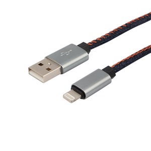 Кабель USB Rexant 18-4248 2,4A, джинсовая ткань 1.0m