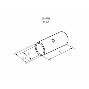 Соединительная гильза Rexant 08-0712 L-15 мм 0.5-1.5 мм (ГМЛ (DIN) 1,5) (100 штук)