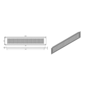 Фальш-панель перфорированная на 4U Hyperline BPD-4-RAL7035