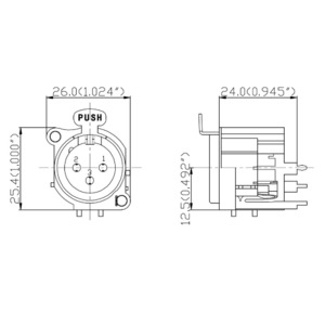 Терминал XLR HIC-ON HI-X3AF-PV