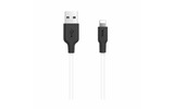 USB Ligntning кабель hoco 6957531071365 X21, бело-черный 1.0m