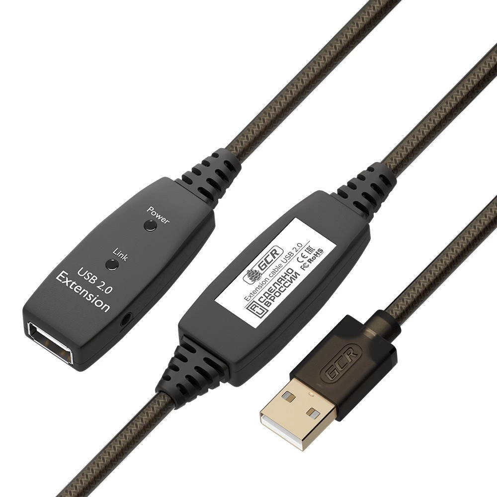 Купить Удлинителя USB 2.0 Типа А - А Greenconnect GCR-53808 20.0m недорого в интернет магазине AllCables с доставкой, отзывы, фотографии, характеристики - Кострома