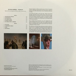 Виниловая пластинка и CD LP Peter Gabriel / Passion