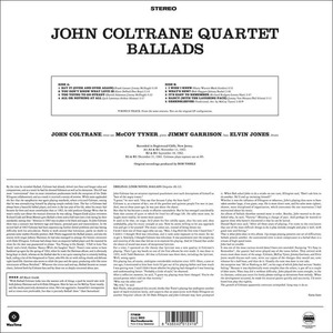 Виниловая пластинка и CD LP The John Coltrane - Quartet Ballads (Audiophile Edition)