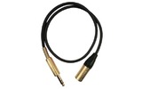 Кабель аудио Jack - XLR GS-PRO JackStereo-XLR3M black 2.0m