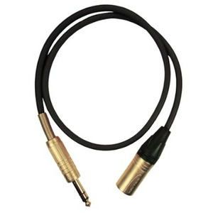 Кабель аудио Jack - XLR GS-PRO JackStereo-XLR3M black 2.0m