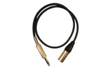 Кабель аудио Jack - XLR GS-PRO JackStereo-XLR3M black 5.0m