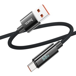 Кабель USB hoco 6942007611916 5А, U125, черный 1.2m