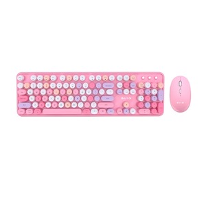 Комплект клавиатура и мышь AULA AC306 Pink-Colorful